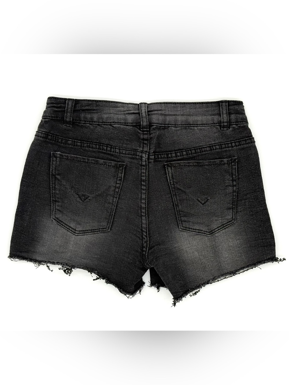 GUC Hudson Big Girls Mid-Rise Cut-Off Denim Jean Shorts in Black / Gray 10